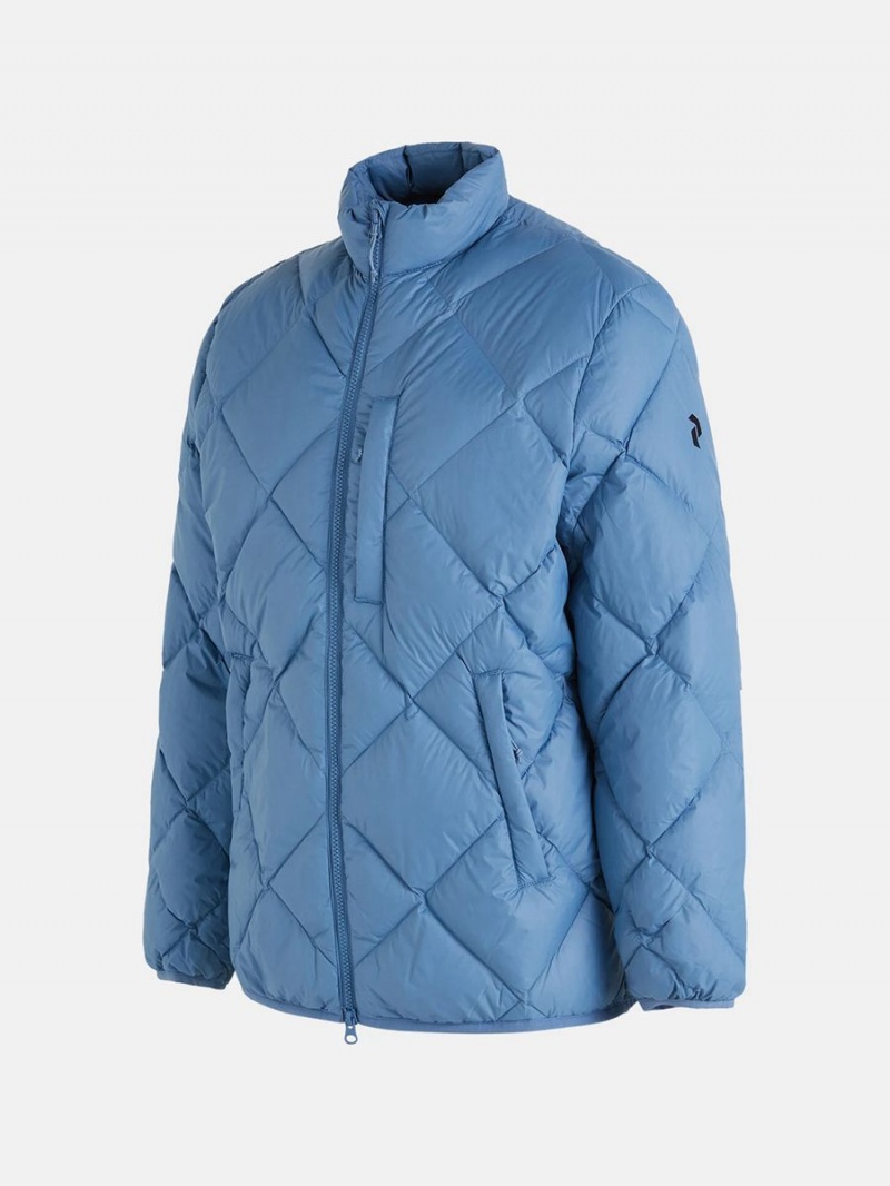 Peak Performance Mount Men's Down Jacket Blue | HPO70-628