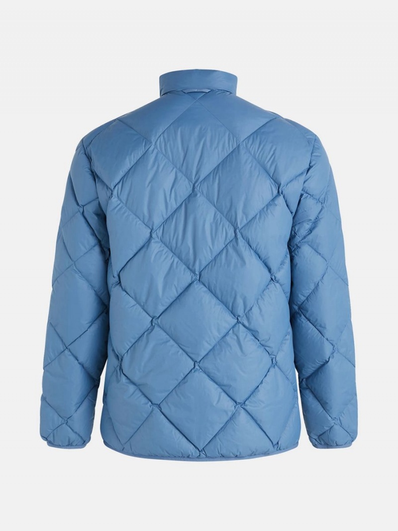 Peak Performance Mount Men's Down Jacket Blue | HPO70-628