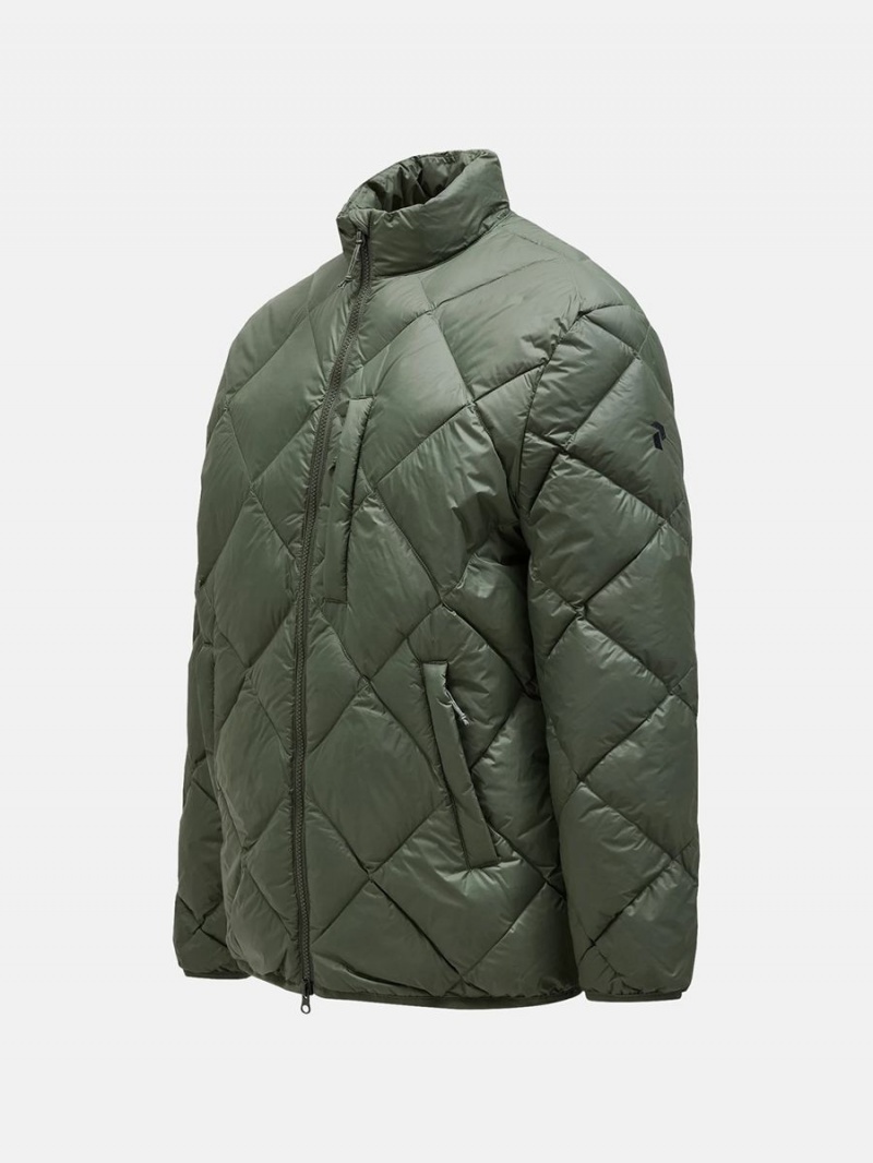 Peak Performance Mount Men's Down Jacket Green | POL42-386