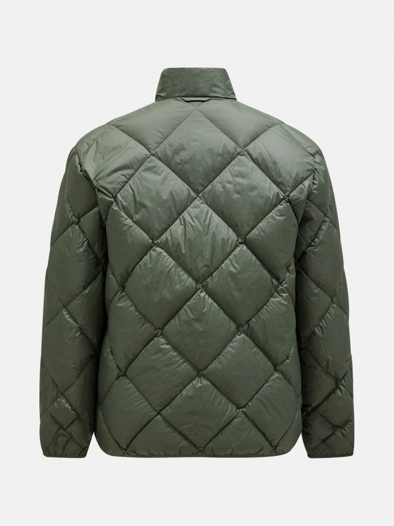 Peak Performance Mount Men's Down Jacket Green | POL42-386