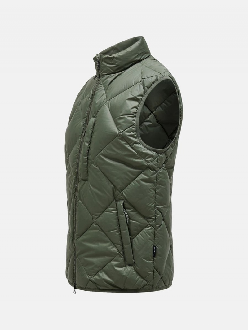 Peak Performance Mount Men's Down Vest Green | AKR63-823