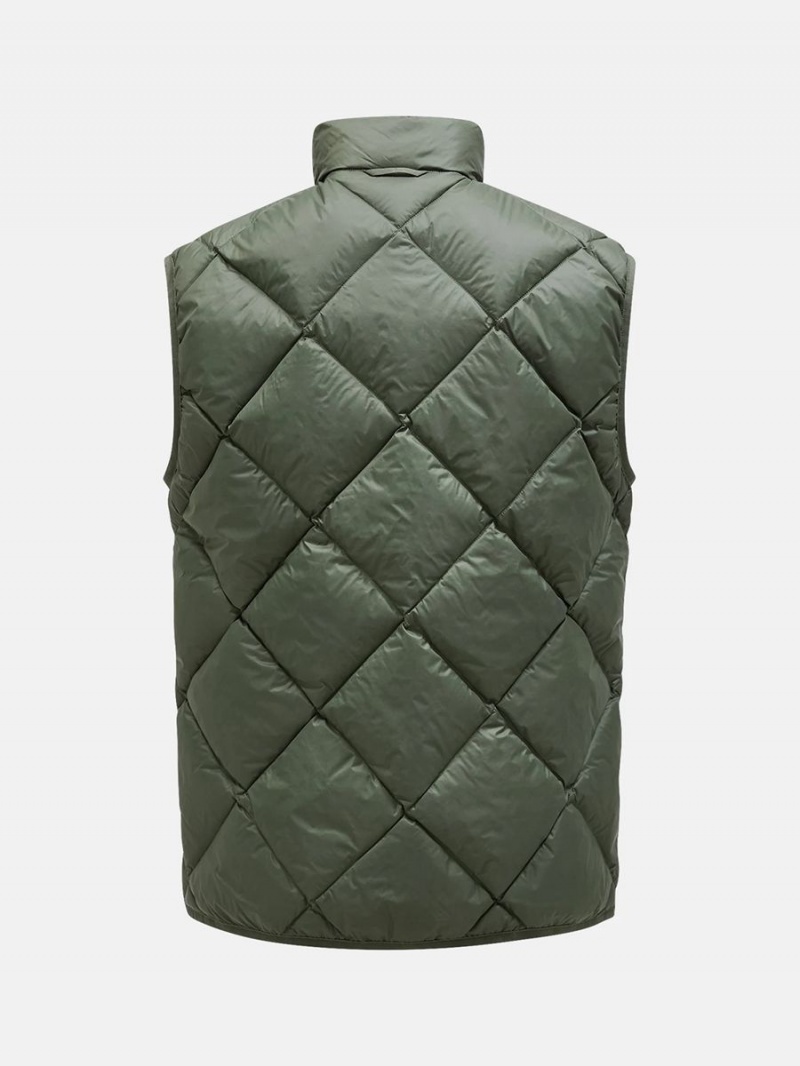 Peak Performance Mount Men's Down Vest Green | AKR63-823