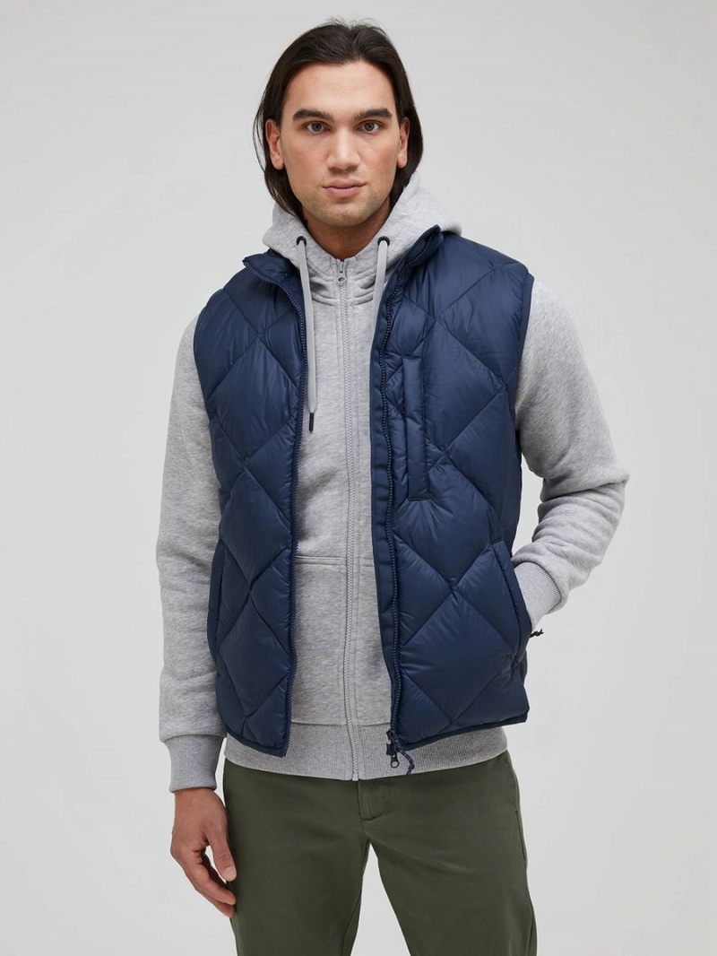 Peak Performance Mount Men's Down Vest Navy | KED82-333