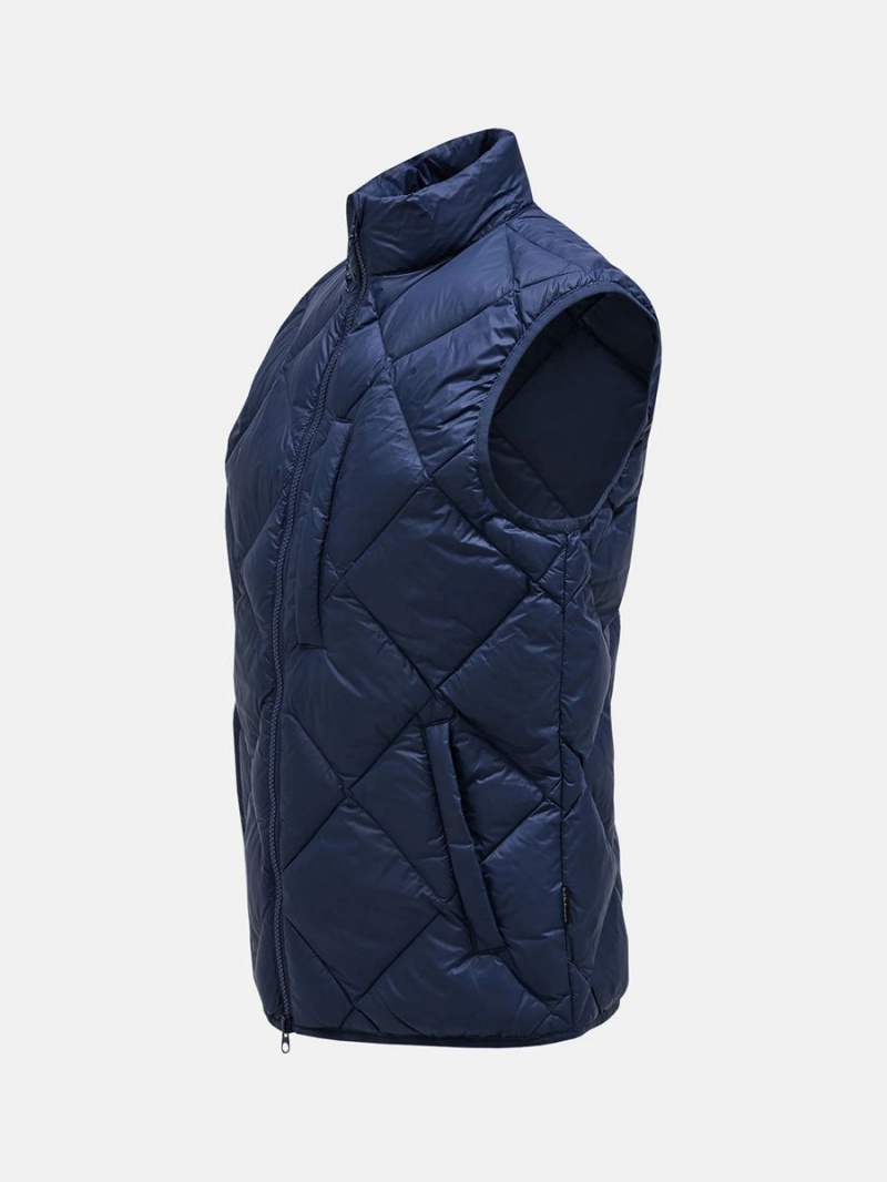 Peak Performance Mount Men's Down Vest Navy | KED82-333