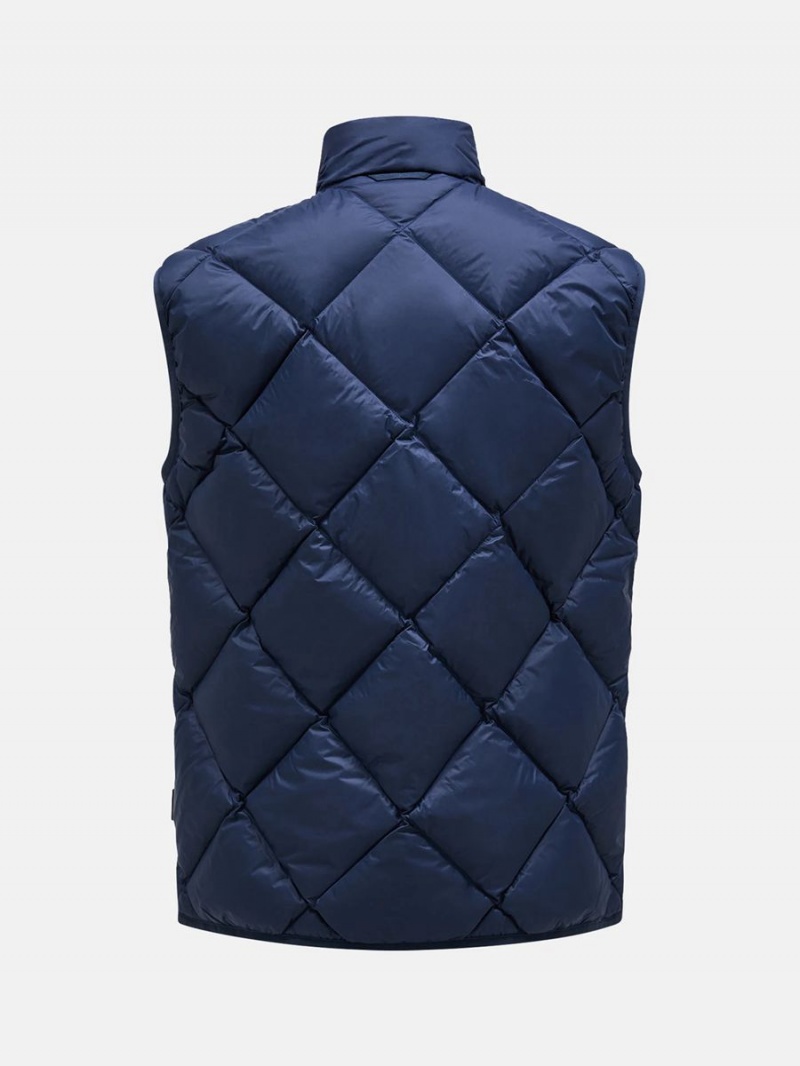 Peak Performance Mount Men's Down Vest Navy | KED82-333