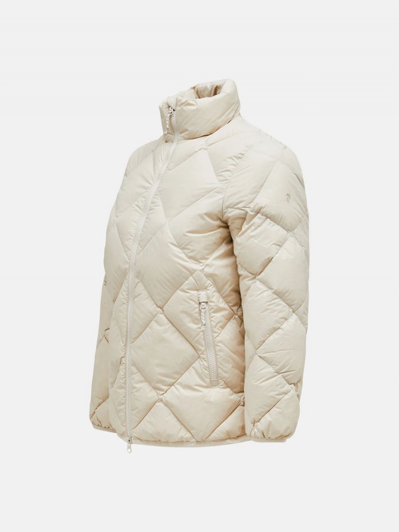 Peak Performance Mount Women's Down Jacket Beige | BFQ90-449