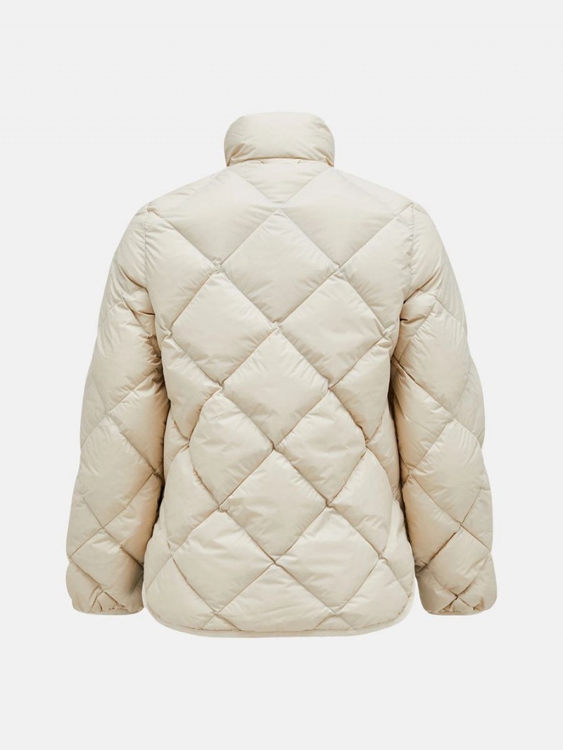 Peak Performance Mount Women's Down Jacket Beige | BFQ90-449