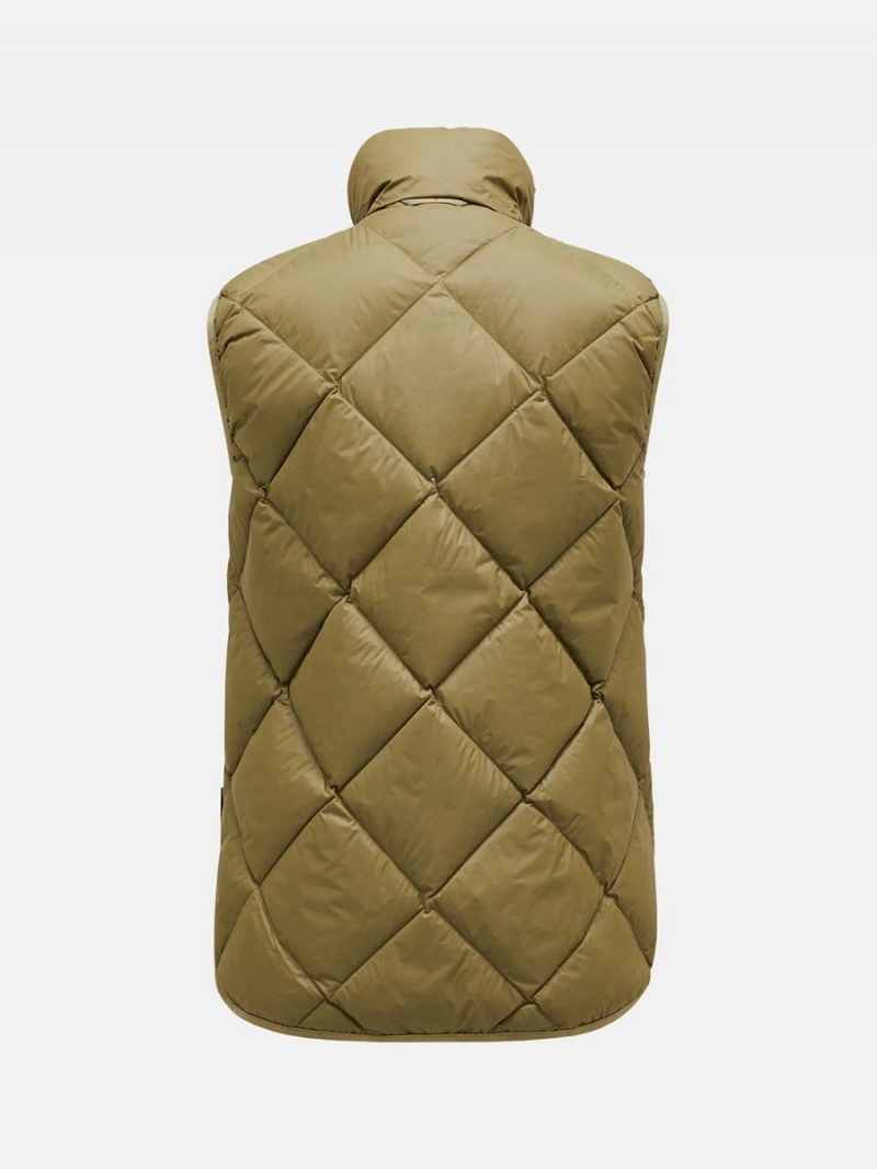 Peak Performance Mount Women's Down Vest Olive | XIL36-244