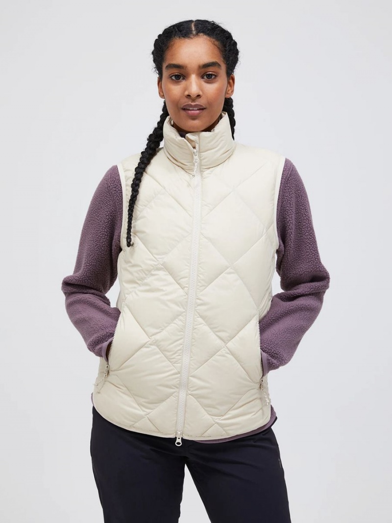 Peak Performance Mount Women's Down Vest Beige | PCM24-589