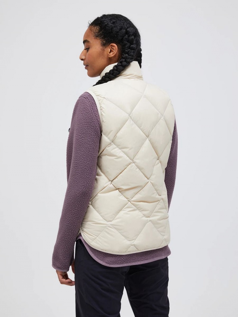 Peak Performance Mount Women's Down Vest Beige | PCM24-589