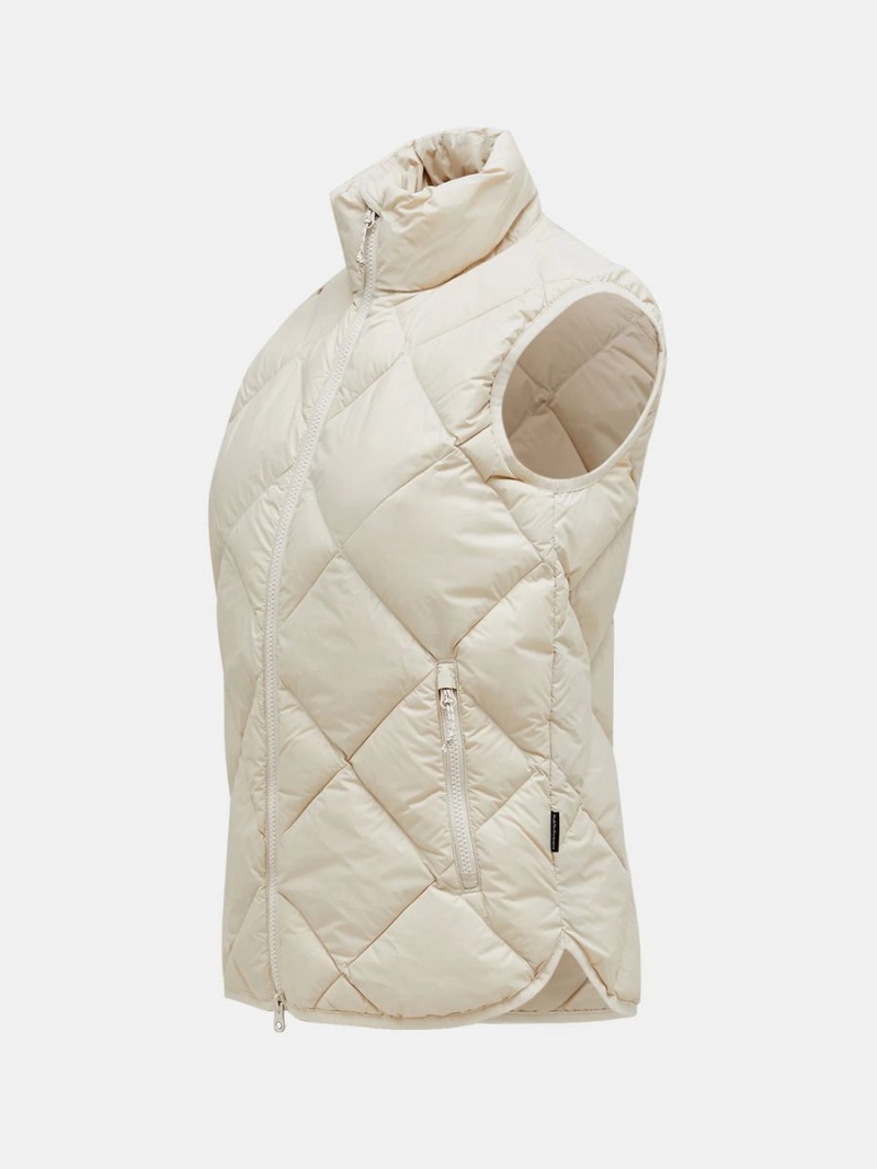 Peak Performance Mount Women's Down Vest Beige | PCM24-589