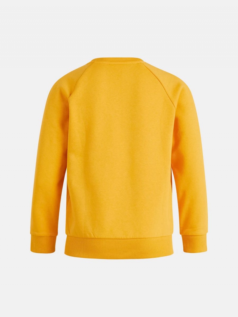 Peak Performance Original Crew Kids' Sweatshirt Yellow | VLK29-385