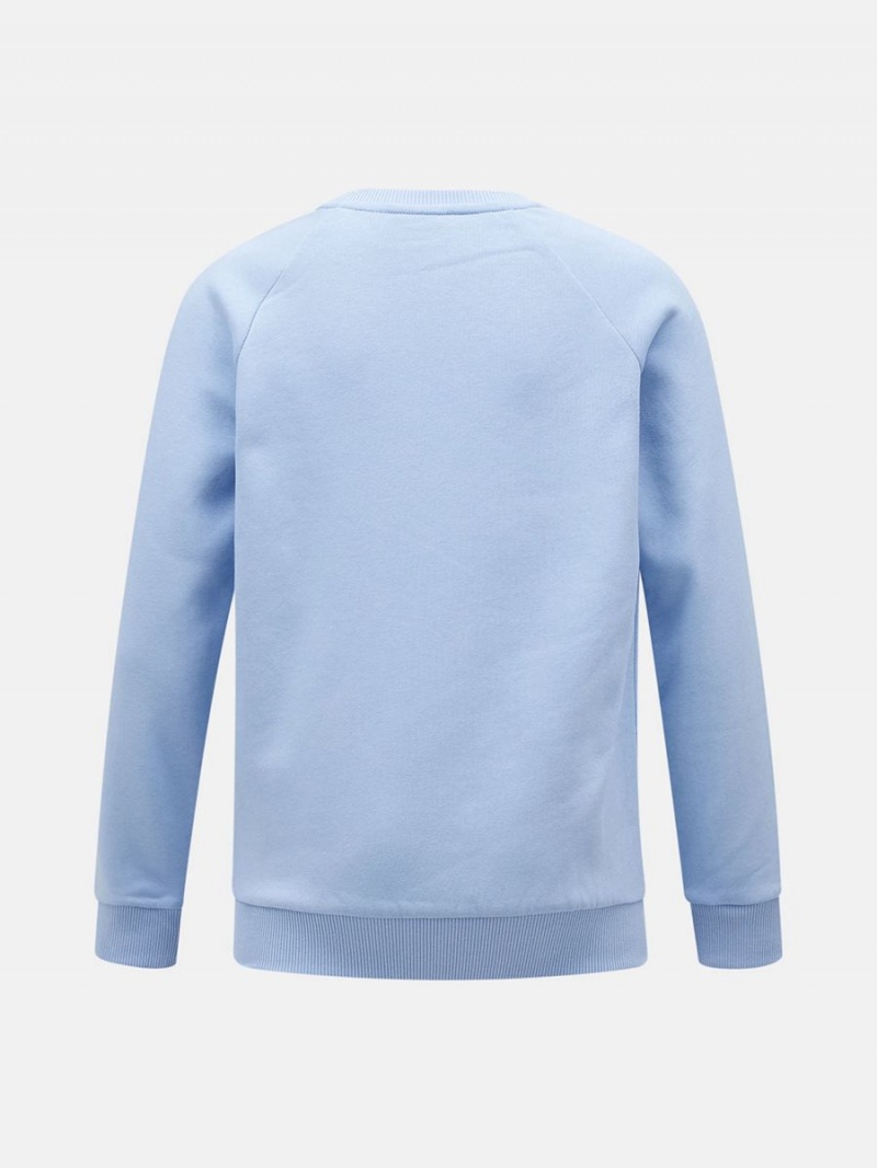 Peak Performance Original Crew Kids' Sweatshirt Blue | YNI66-234