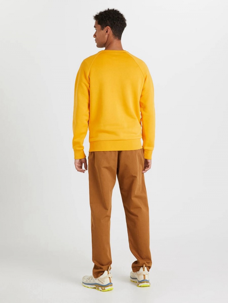 Peak Performance Original Crew Men's Sweatshirt Yellow | WCM90-531