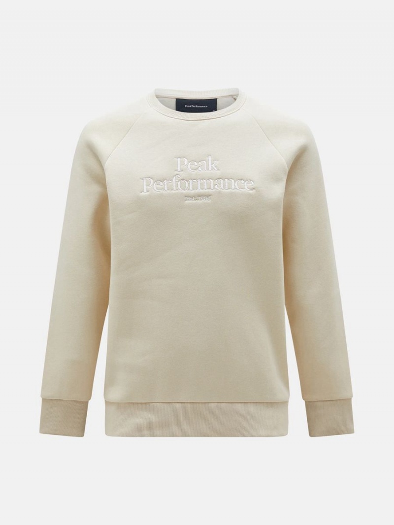 Peak Performance Original Crew Men\'s Sweatshirt Beige | EPP65-684