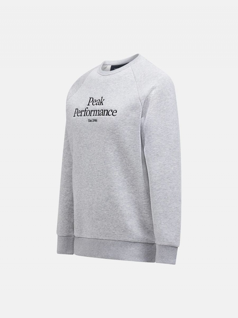 Peak Performance Original Crew Men's Sweatshirt Grey / Black | FVV64-367