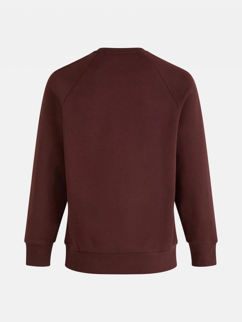 Peak Performance Original Crew Men's Sweatshirt Burgundy | SKX58-236