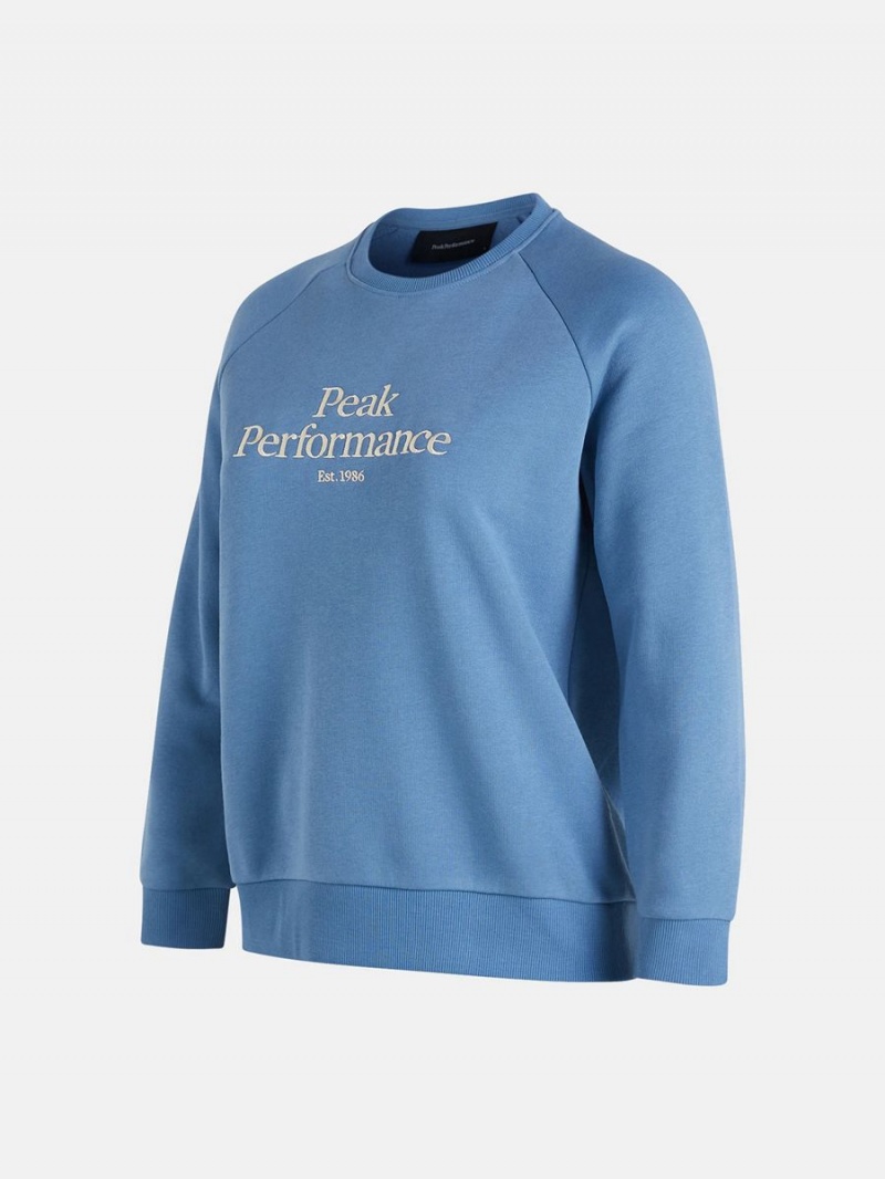 Peak Performance Original Crew Women's Sweatshirt Blue | GGU14-123