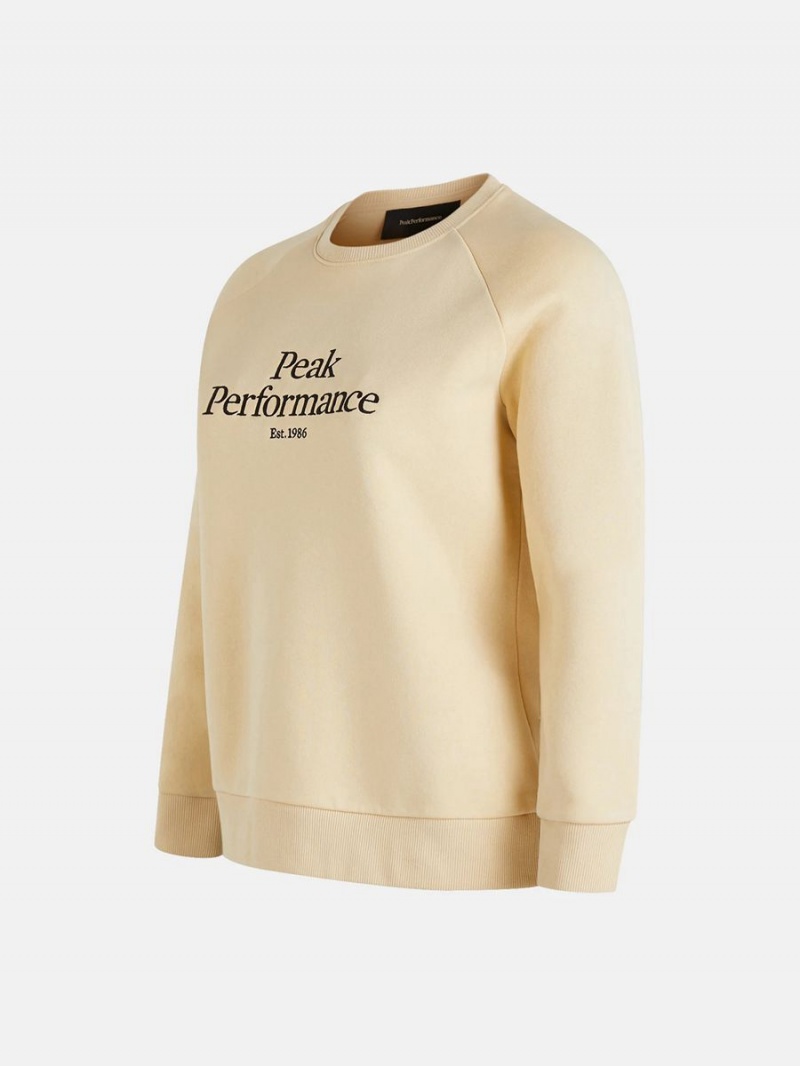 Peak Performance Original Crew Women's Sweatshirt Yellow | KRA36-318