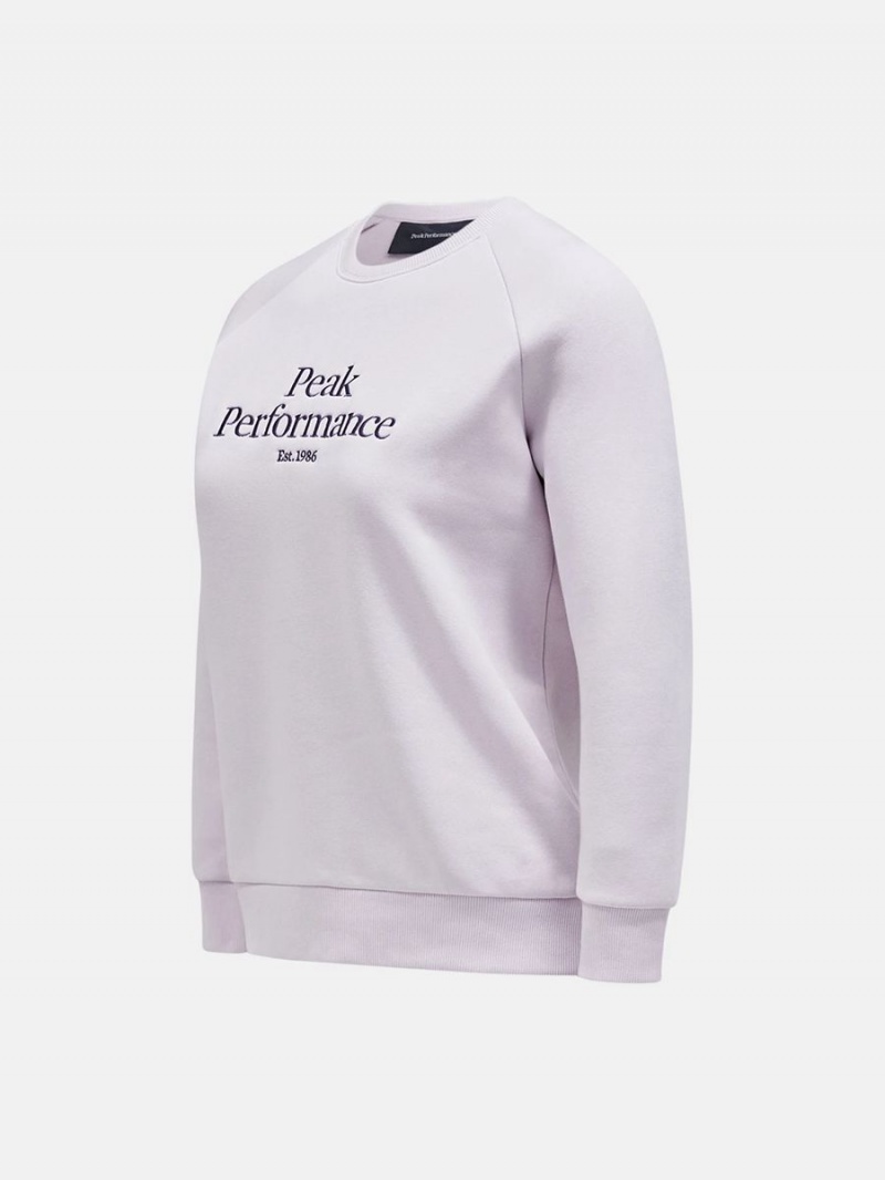 Peak Performance Original Crew Women's Sweatshirt Purple | KXR13-627