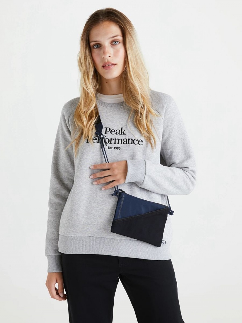 Peak Performance Original Crew Women's Sweatshirt Grey / Black | KKL60-092