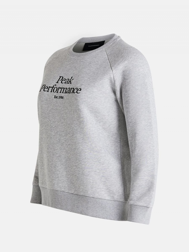 Peak Performance Original Crew Women's Sweatshirt Grey / Black | KKL60-092