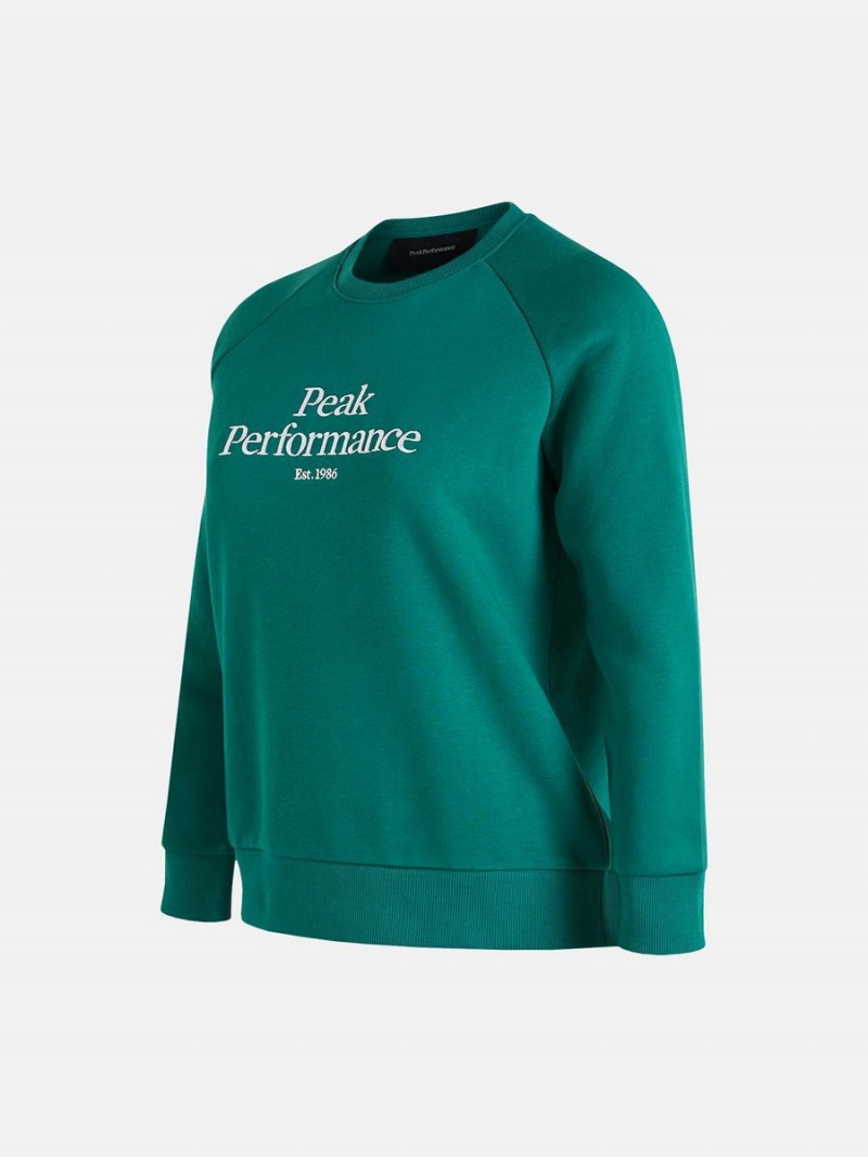 Peak Performance Original Crew Women's Sweatshirt Green | CEV21-854