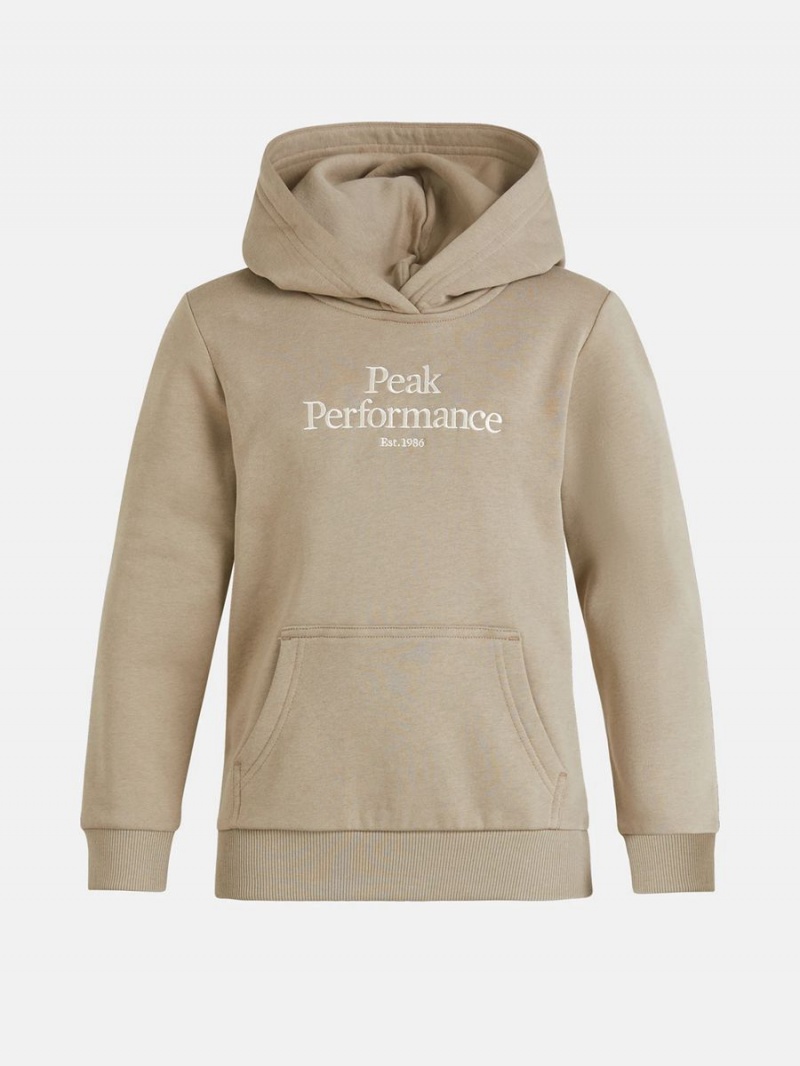 Peak Performance Original Kids\' Hoodie Beige | KAS47-735