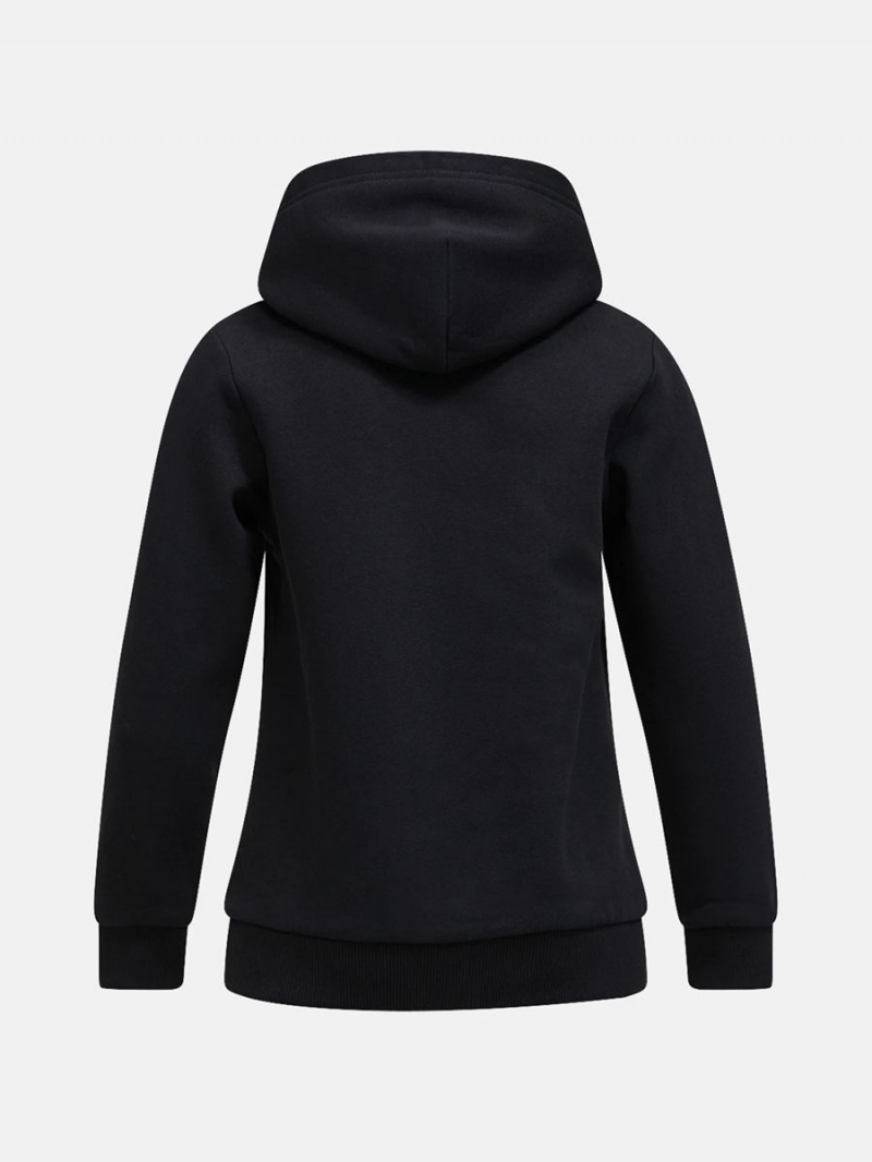 Peak Performance Original Kids' Hoodie Black / White | AQJ77-700