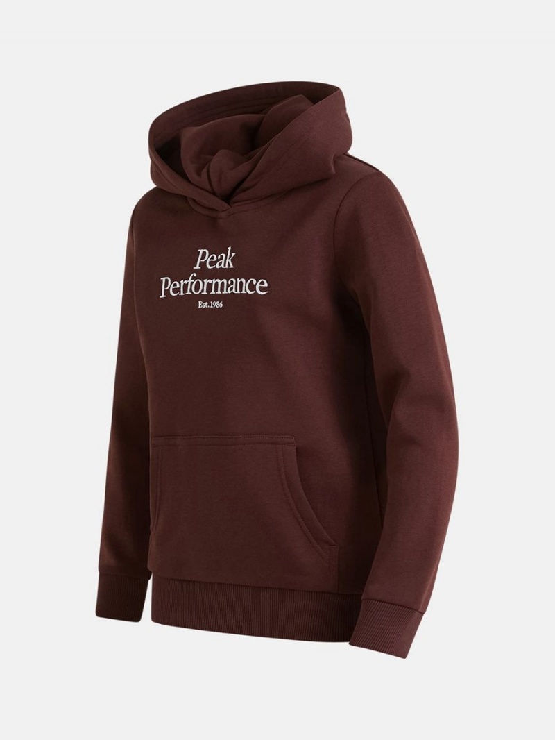 Peak Performance Original Kids' Hoodie Burgundy | YLG96-983