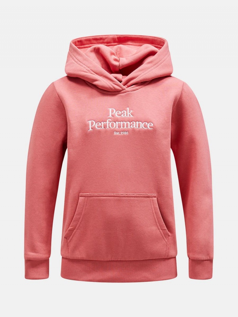 Peak Performance Original Kids\' Hoodie Pink | QSU65-716