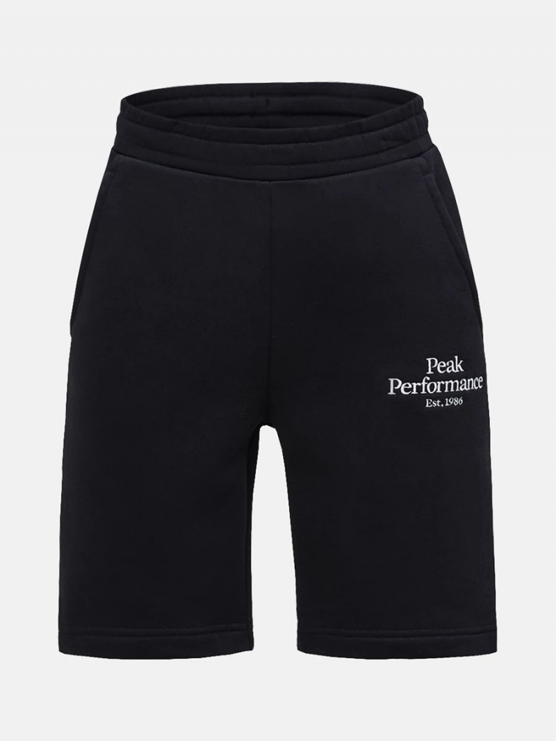 Peak Performance Original Kids\' Shorts Black / White | OHI81-197