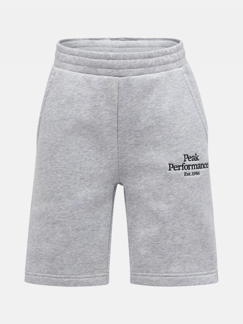 Peak Performance Original Kids\' Shorts Grey / Black | ETN63-006