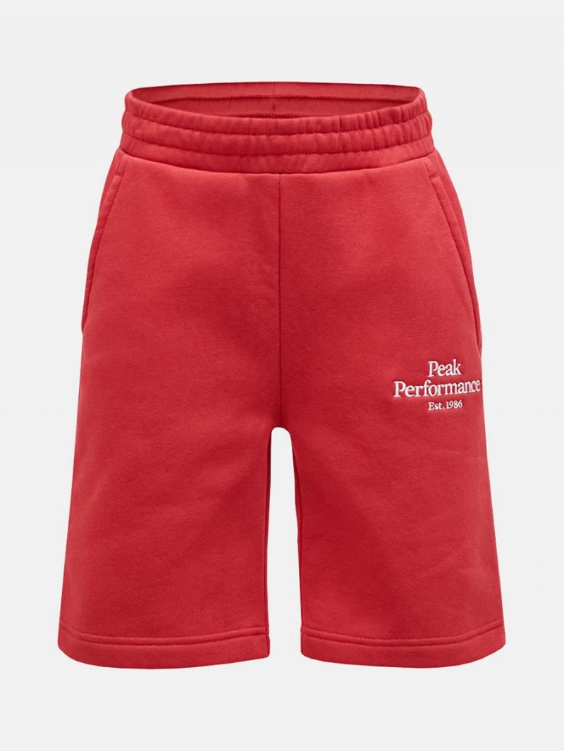 Peak Performance Original Kids\' Shorts Red | VWH48-862