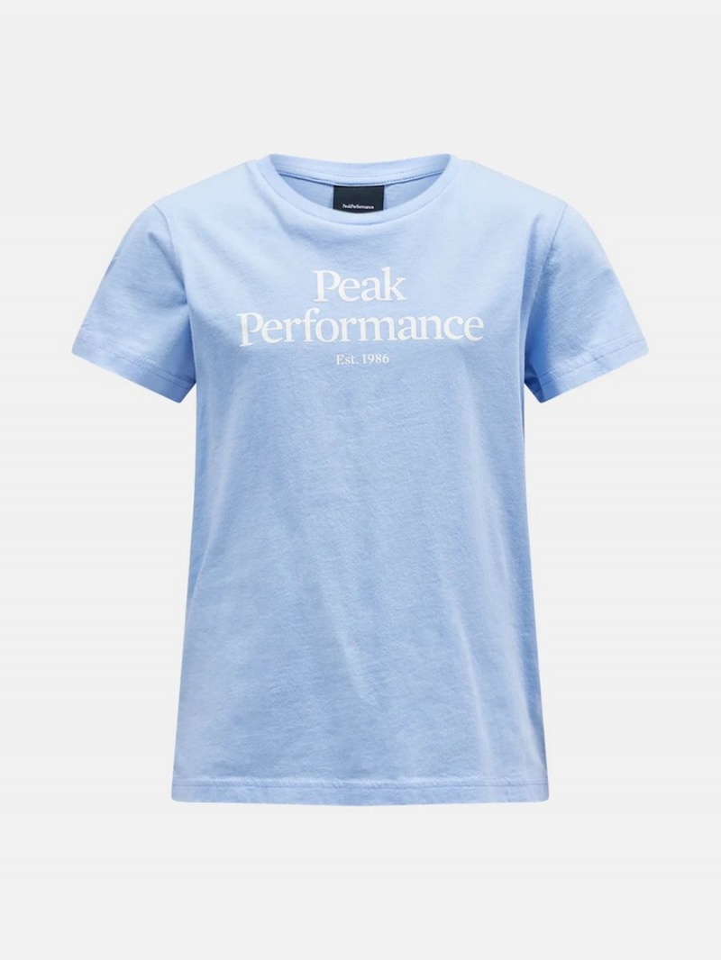 Peak Performance Original Kids\' T-Shirt Blue | NBI16-801