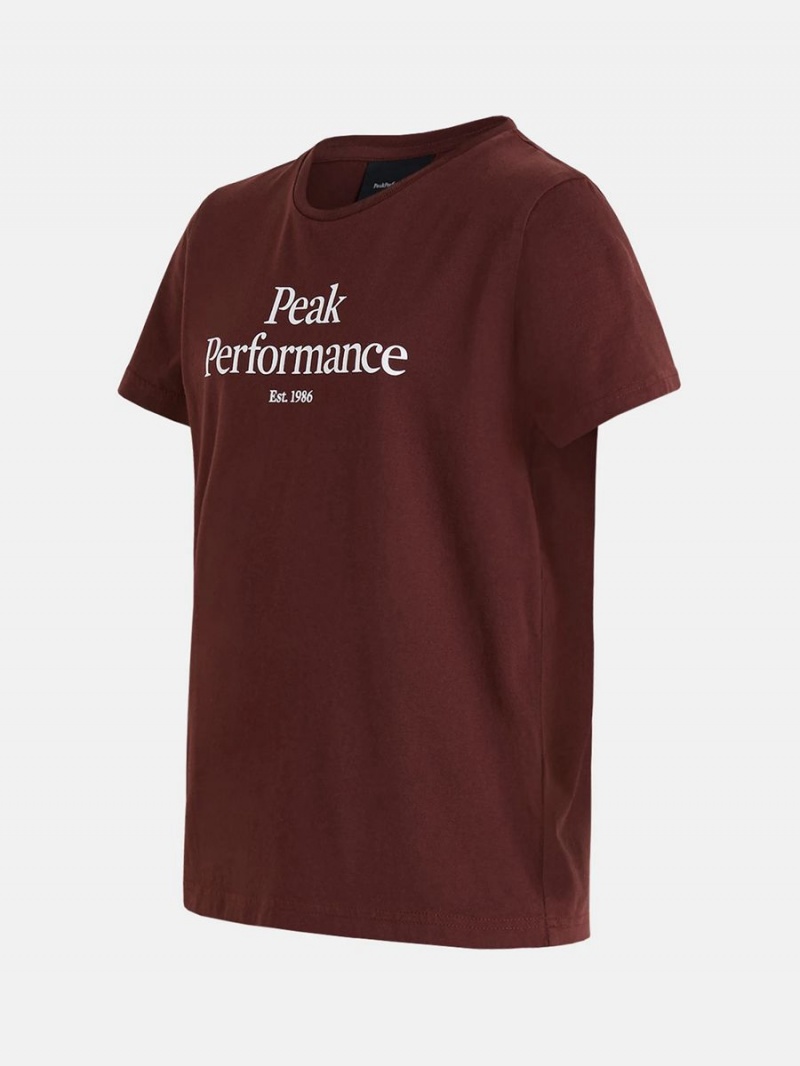 Peak Performance Original Kids' T-Shirt Burgundy | CLM36-580