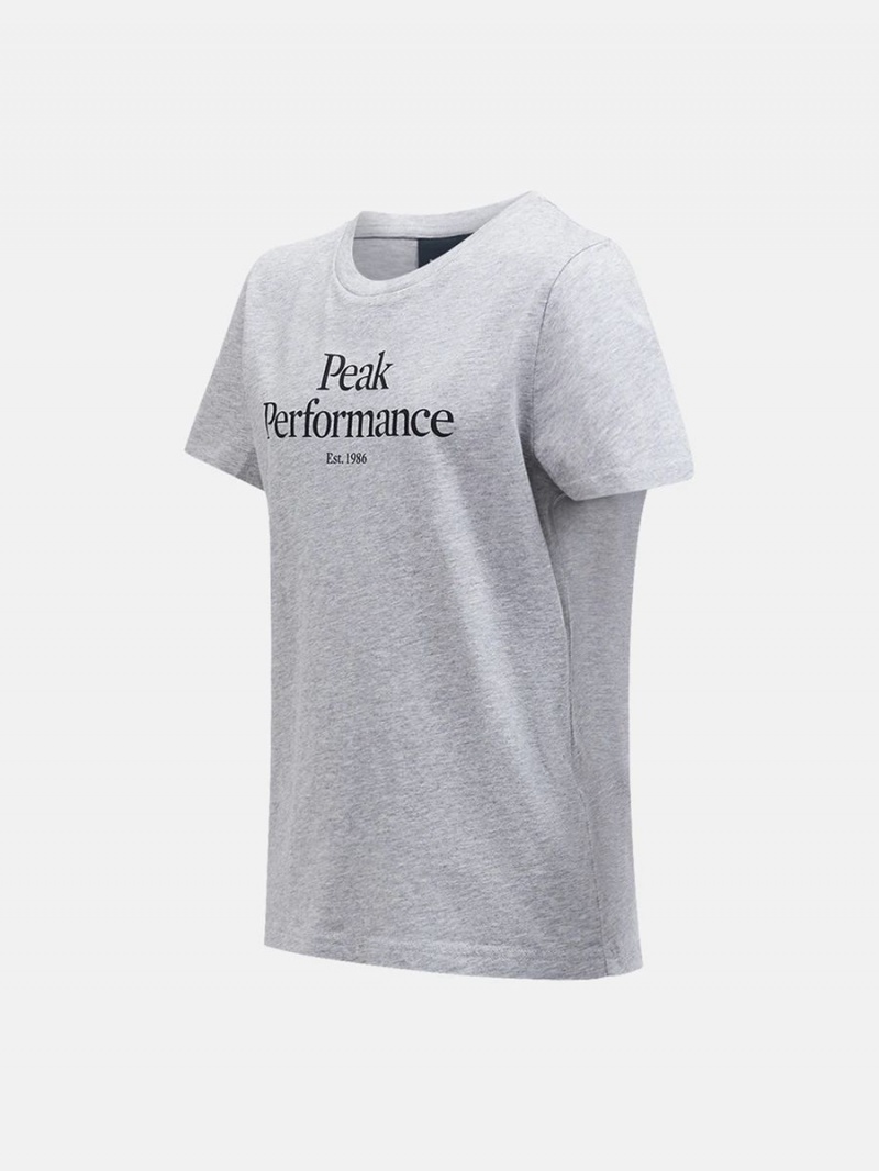 Peak Performance Original Kids' T-Shirt Grey / Black | RQN26-672