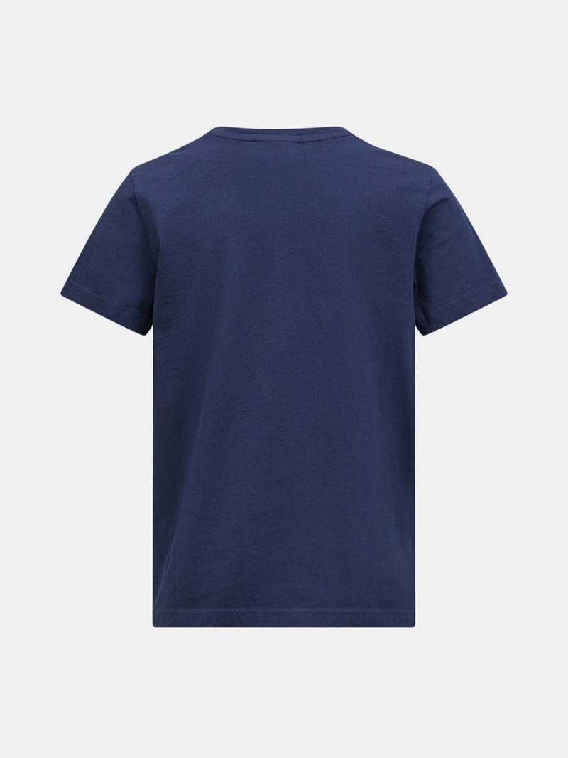 Peak Performance Original Kids' T-Shirt Navy | YUK62-171