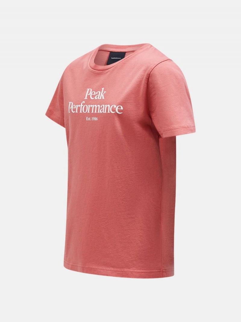 Peak Performance Original Kids' T-Shirt Pink | JOJ22-116