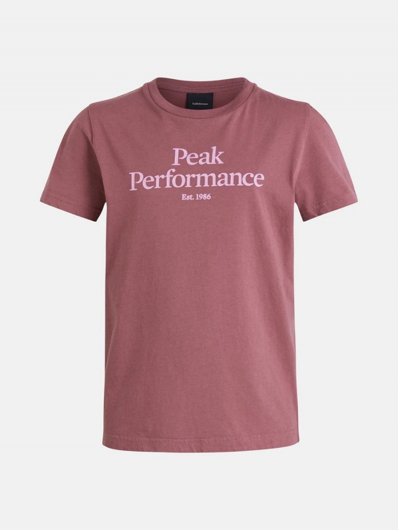 Peak Performance Original Kids\' T-Shirt Pink | ACU17-636