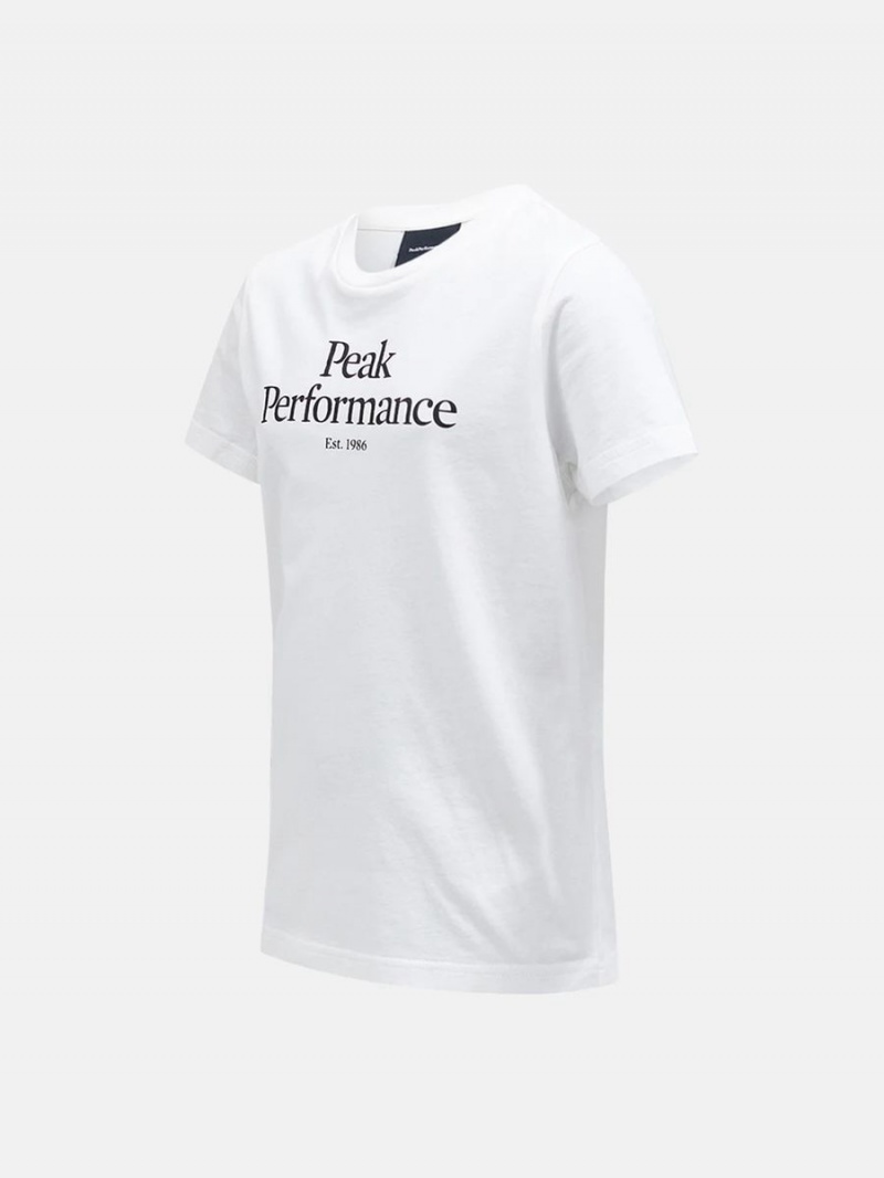 Peak Performance Original Kids' T-Shirt White / Black | NKN83-885