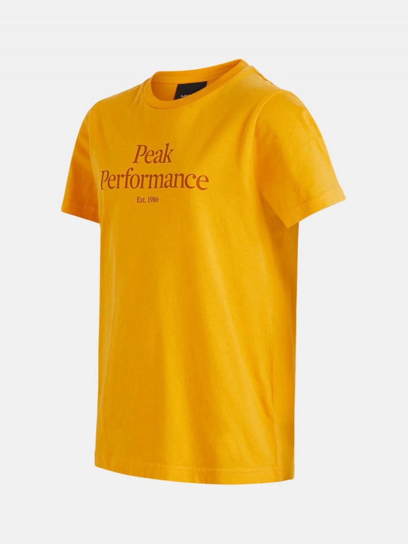 Peak Performance Original Kids' T-Shirt Yellow | VKW88-555