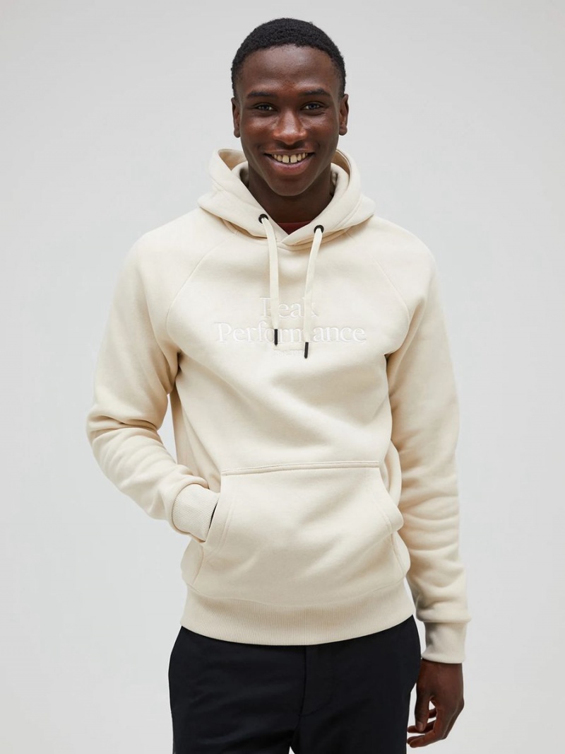 Peak Performance Original Men's Hoodie Beige | BBJ60-142