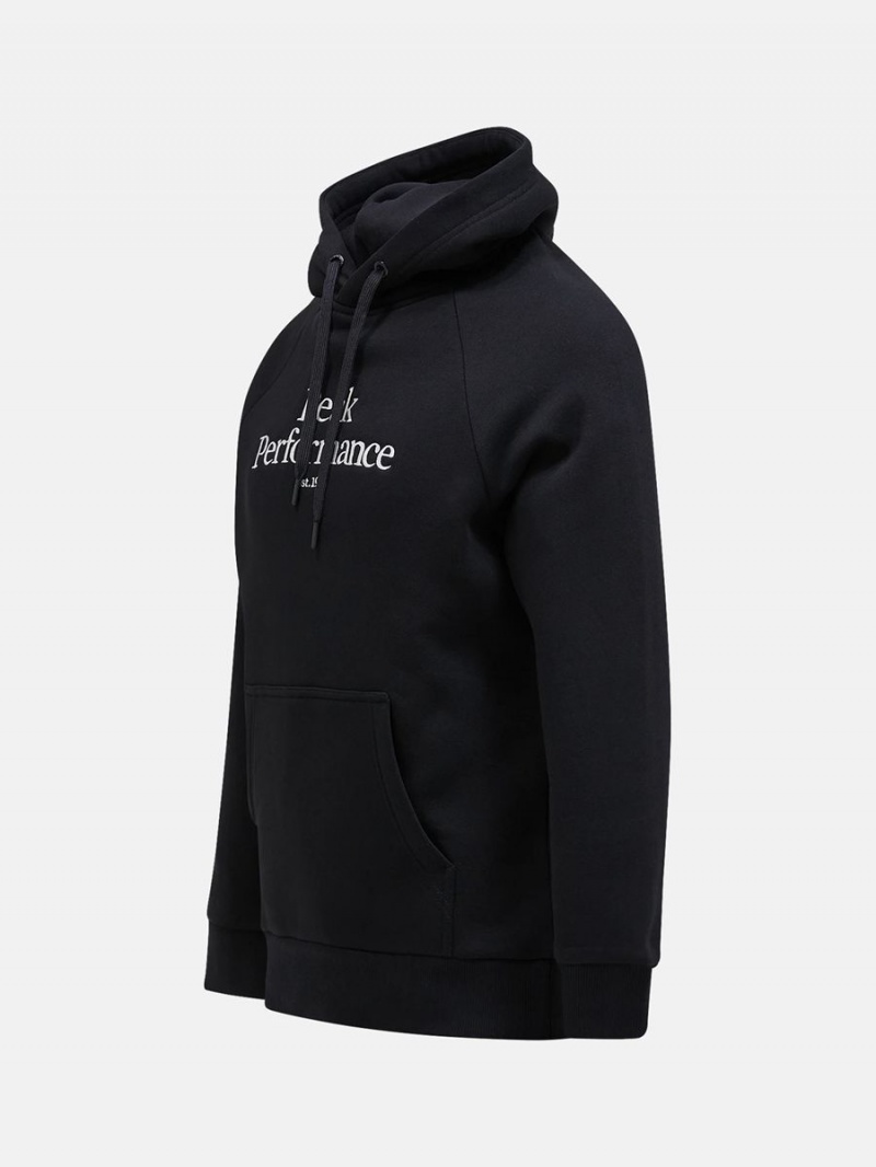 Peak Performance Original Men's Hoodie Black / White | HCA39-509