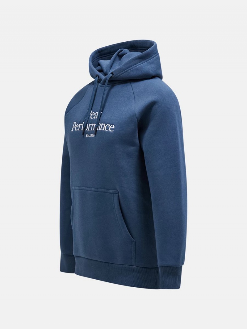 Peak Performance Original Men's Hoodie Blue | EZJ10-618