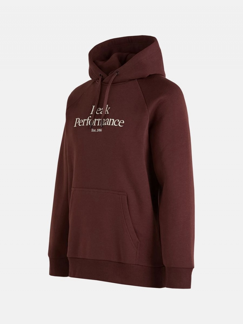 Peak Performance Original Men's Hoodie Burgundy | YCX26-302