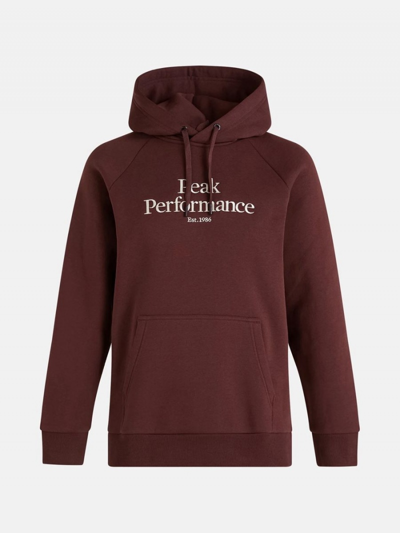 Peak Performance Original Men\'s Hoodie Burgundy | YCX26-302