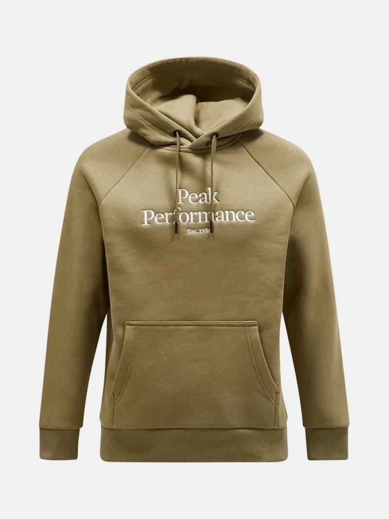 Peak Performance Original Men\'s Hoodie Olive | VLX20-946