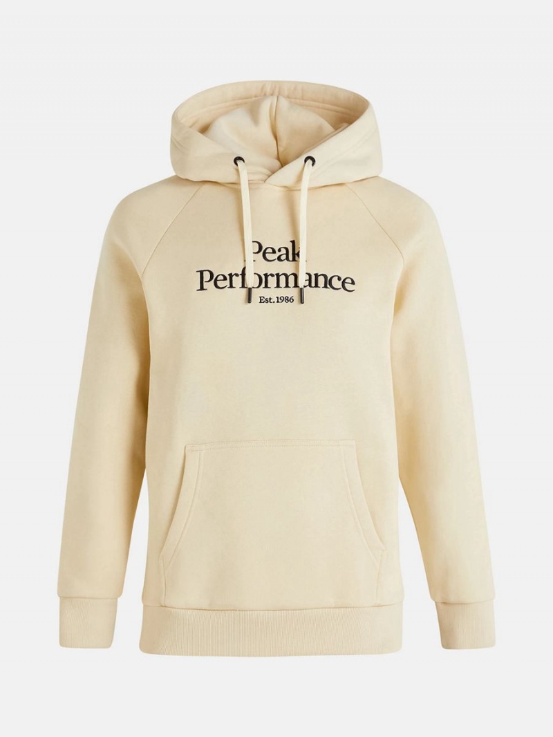 Peak Performance Original Men's Hoodie Yellow | GHJ65-648