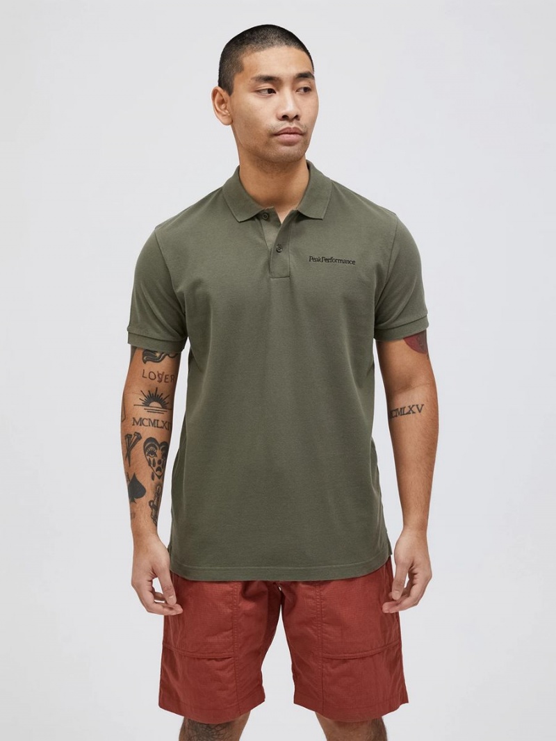 Peak Performance Original Men's Polo Shirt Green | RTJ15-818